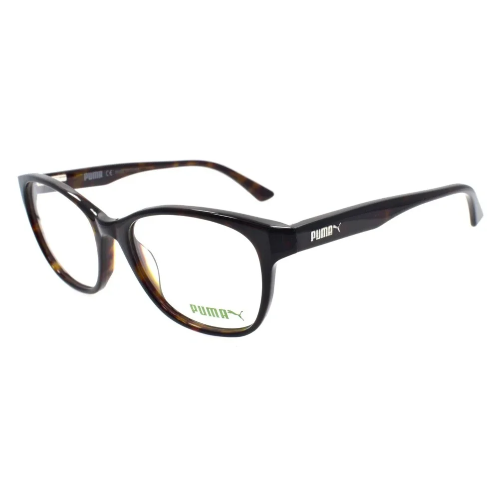PUMA PU0148O 002 Eyeglasses Frames 52-18-140 Havana Brown